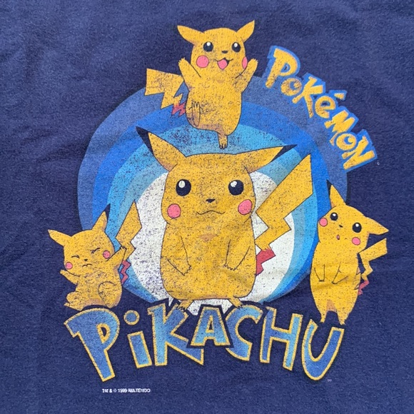 Vintage Pokémon Pikachu Shirt 1999 Nintendo Vintage Top - Picture 2 of 8